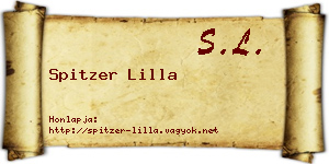 Spitzer Lilla névjegykártya